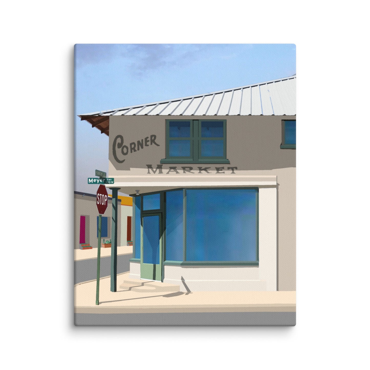 Corner Market by Mike Berren | Wrapped Canvas