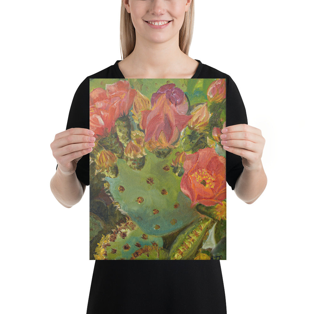 The Blooming Opuntia by Andrea Rodriguez | Wrapped Canvas