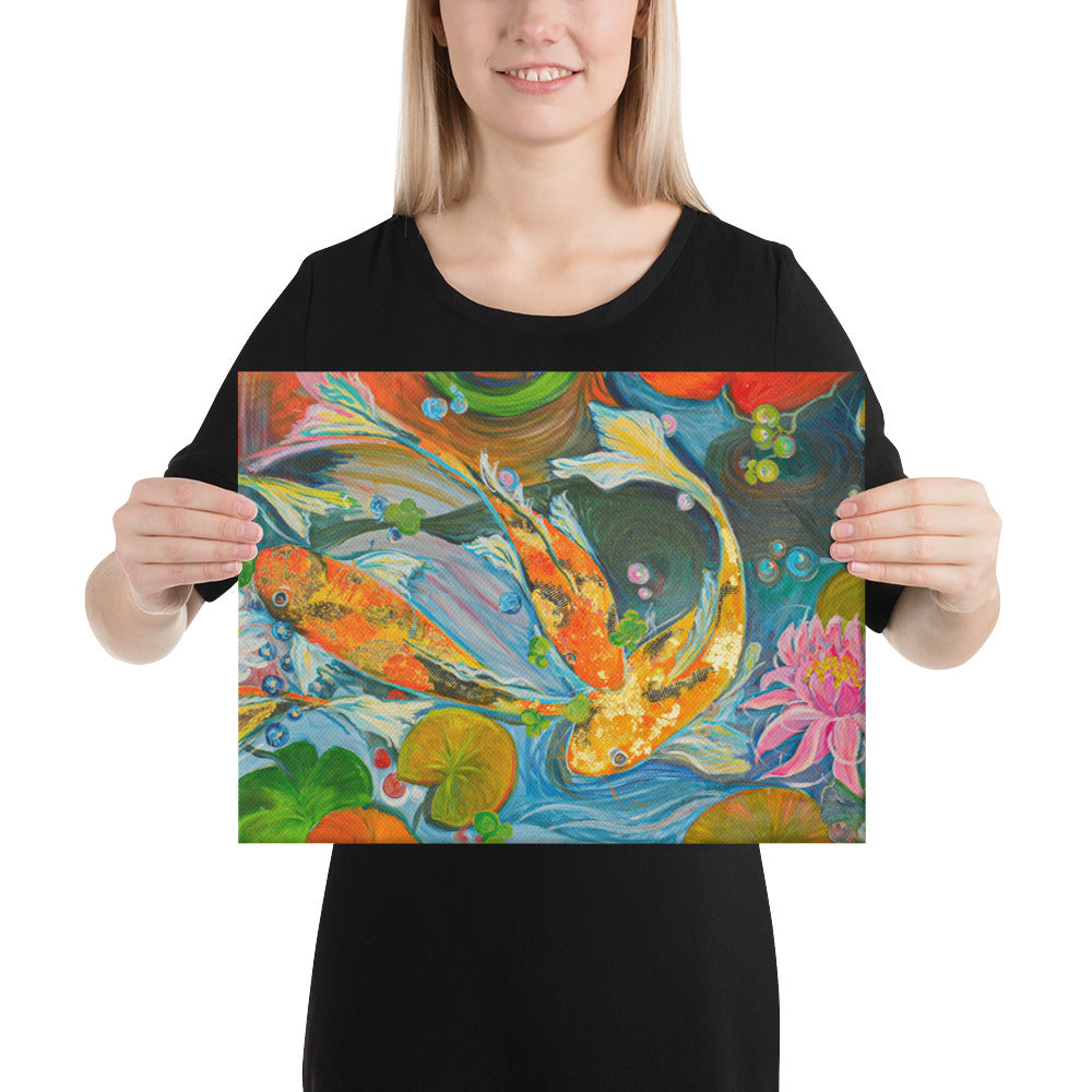 The Koi Pond by Andrea Rodriguez | Wrapped Canvas