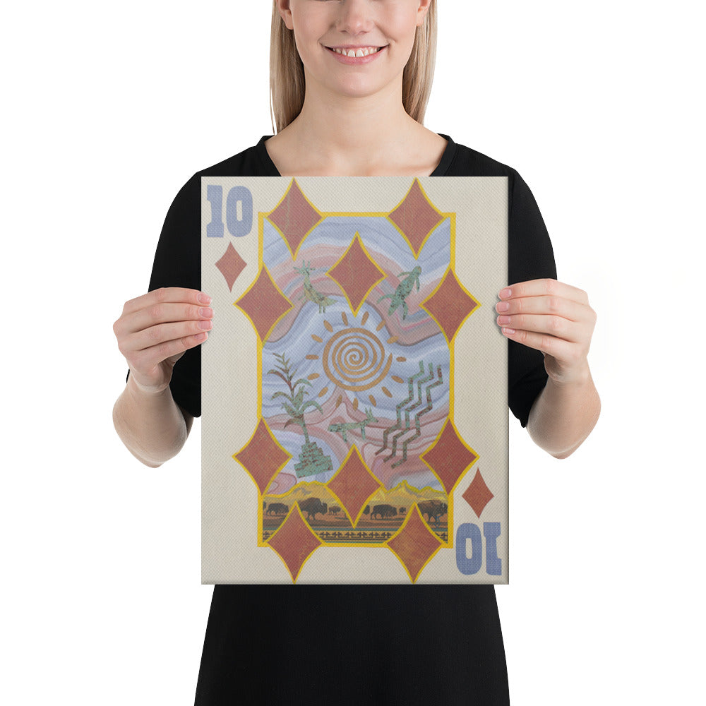 Ten of Diamonds by Suzanne Villella | Wrapped Canvas