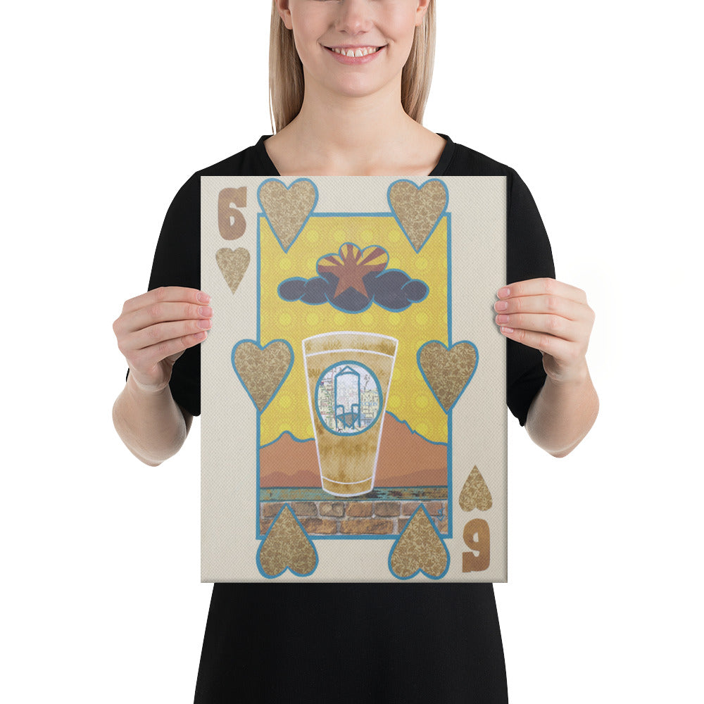 Six of Hearts by Suzanne Villella | Wrapped Canvas