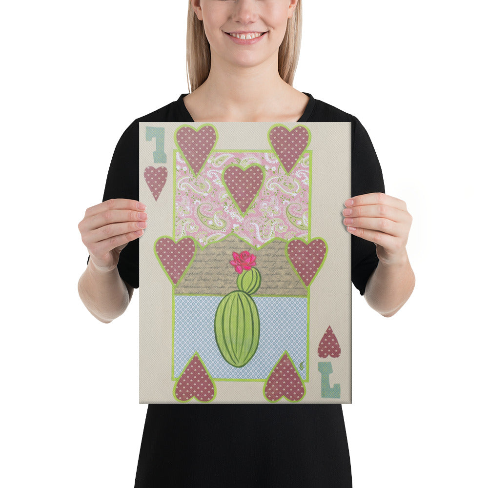 Seven of Hearts by Suzanne Villella | Wrapped Canvas