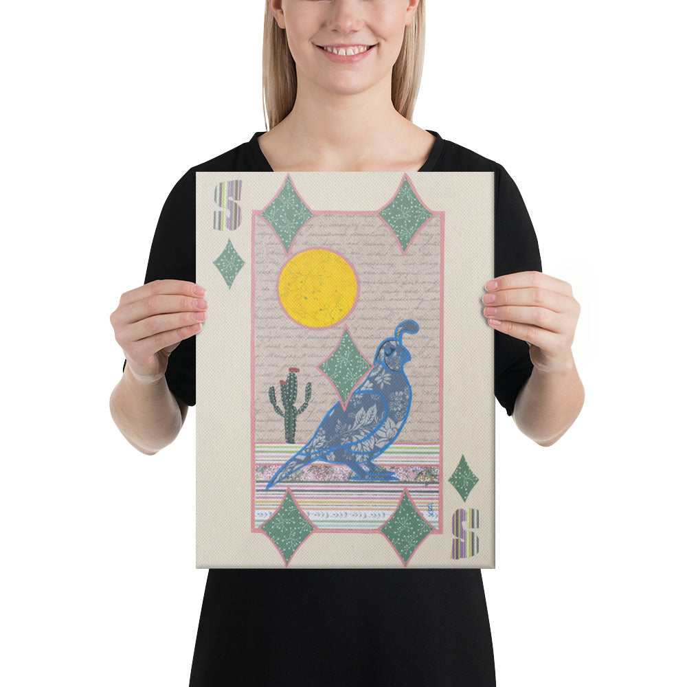 Five of Diamonds by Suzanne Villella | Wrapped Canvas