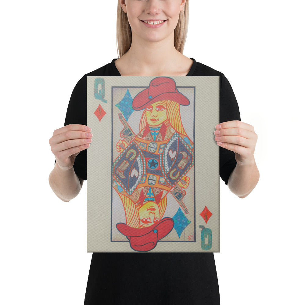 Queen of Diamonds by Suzanne Villella | Wrapped Canvas