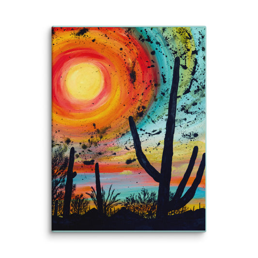 Saguaro Sun by Courtney Christie | Wrapped Canvas