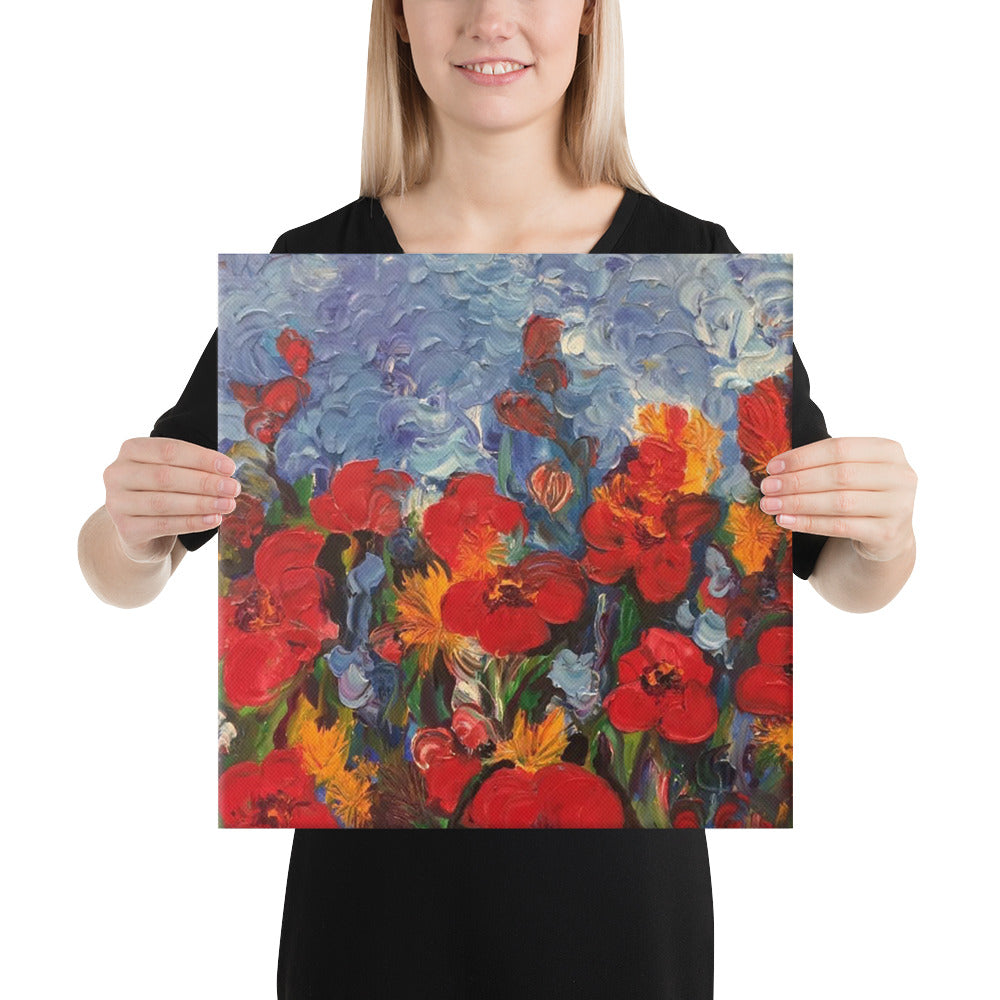 Field Of Poppies by Andrea Rodriguez | Wrapped Canvas