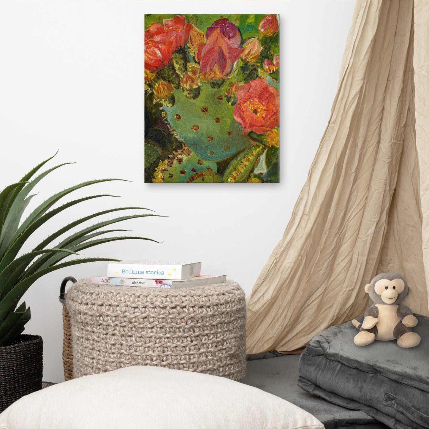 The Blooming Opuntia by Andrea Rodriguez | Wrapped Canvas