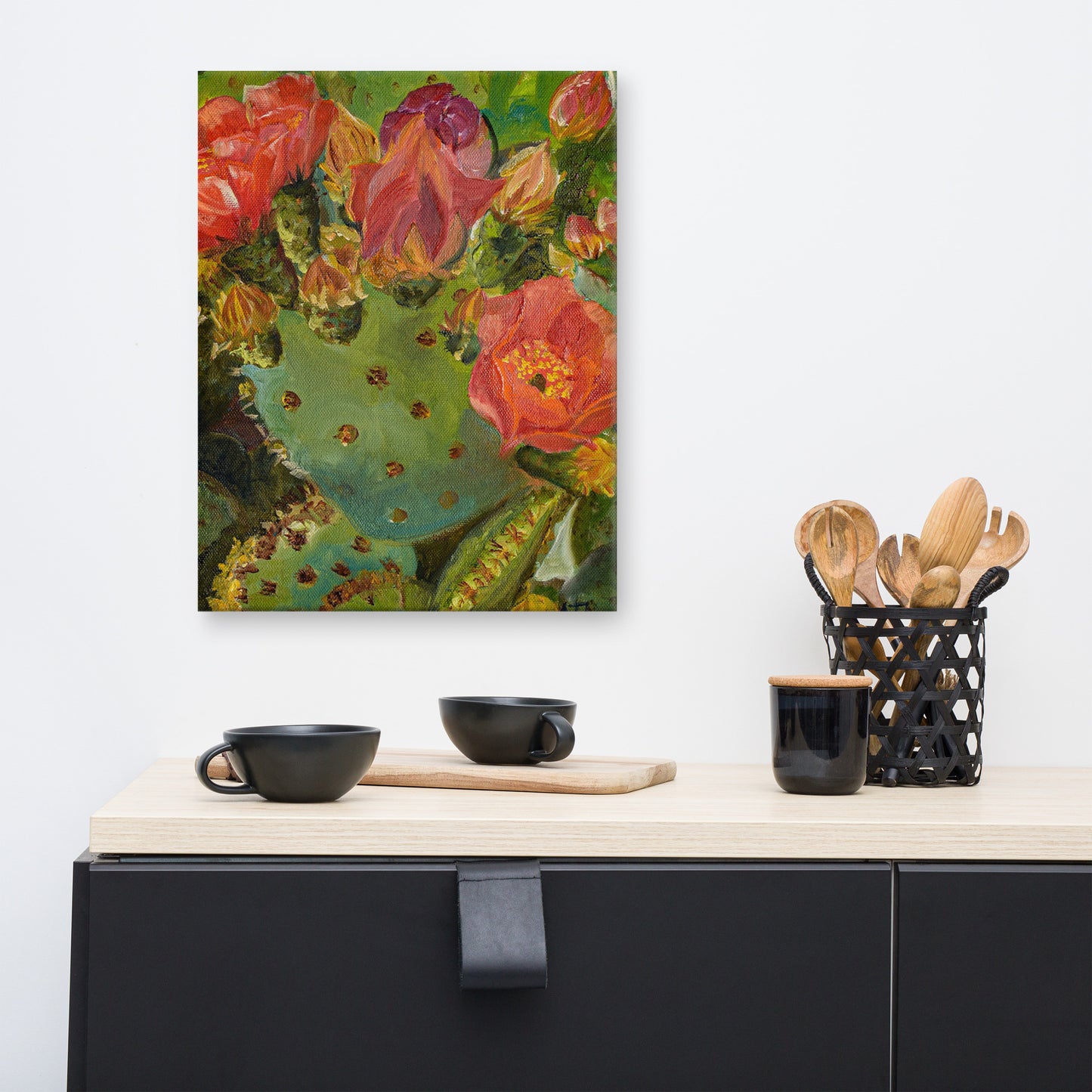 The Blooming Opuntia by Andrea Rodriguez | Wrapped Canvas