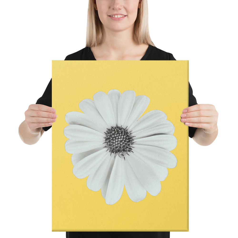 Loves Me Loves Me Not by Enrique Aldana - Yellow | Wrapped Canvas