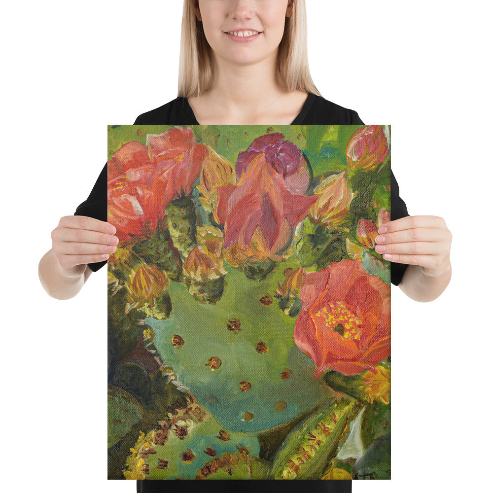 The Blooming Opuntia by Andrea Rodriguez | Wrapped Canvas