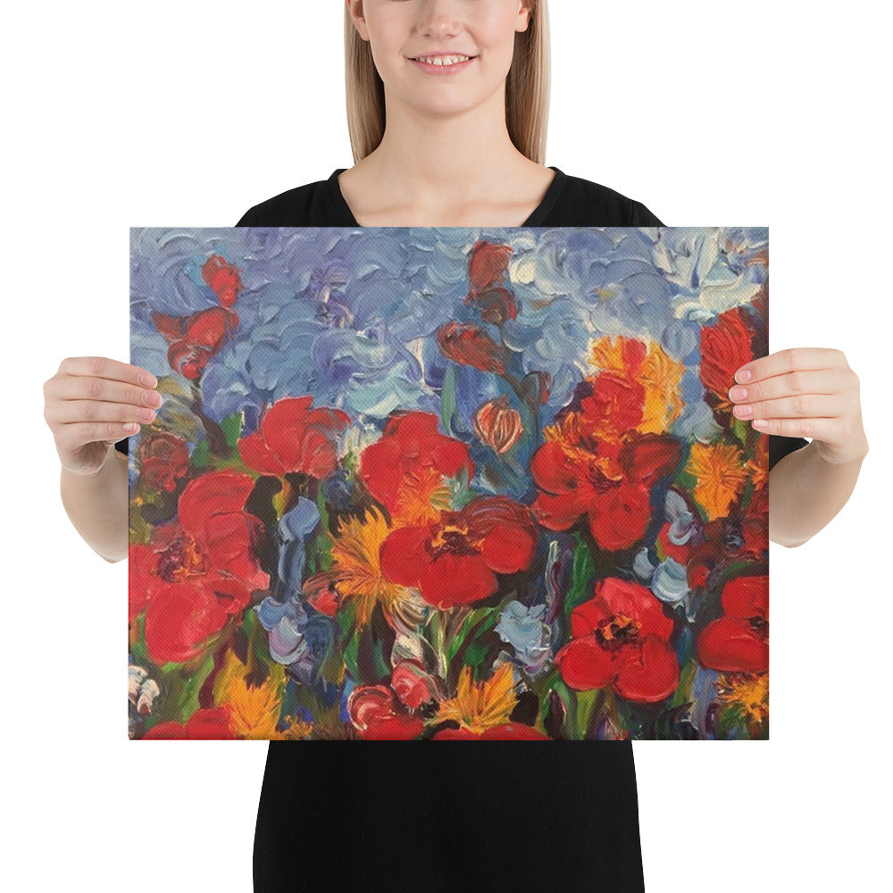 Field Of Poppies by Andrea Rodriguez | Wrapped Canvas