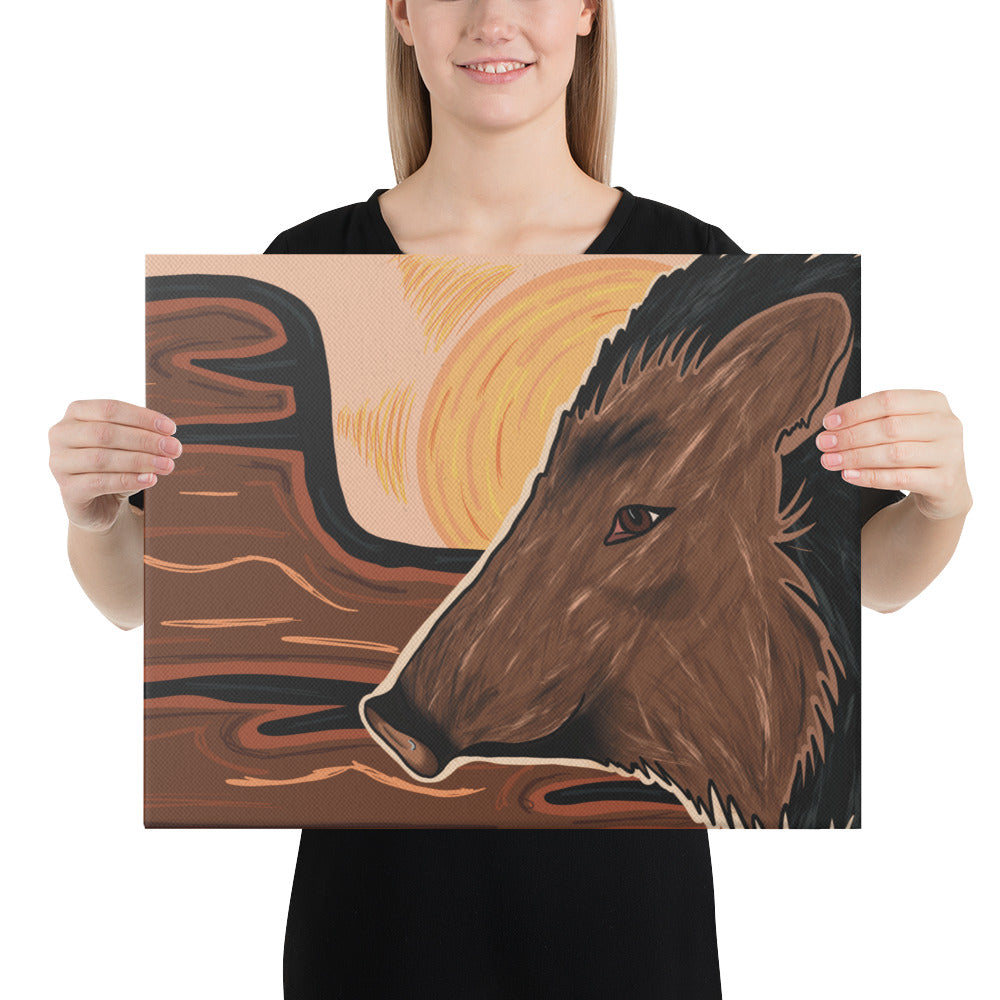 Javelina by Darby Hunter - Wrapped Canvas