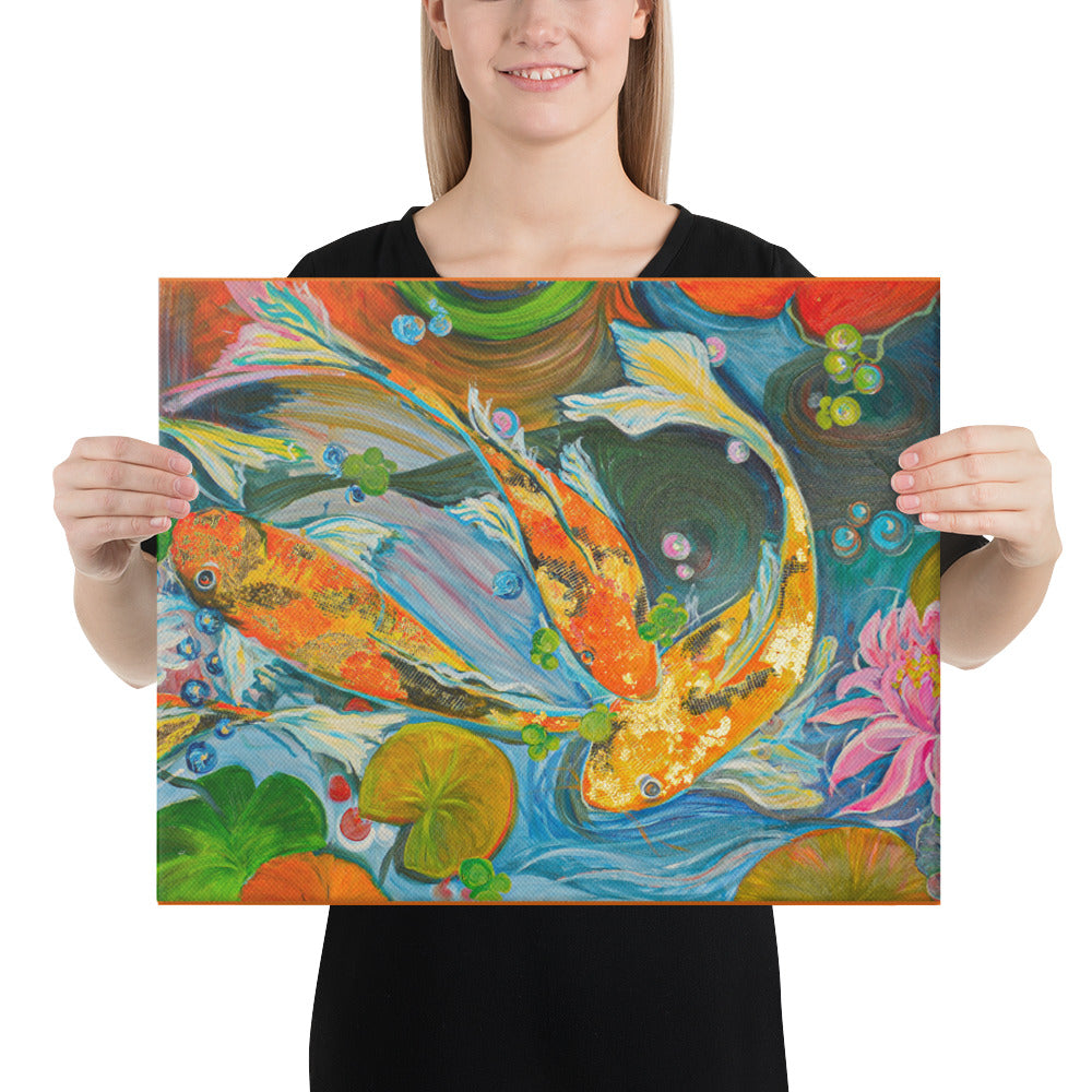 The Koi Pond by Andrea Rodriguez | Wrapped Canvas