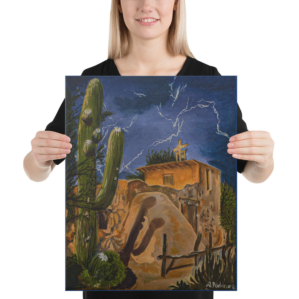 Degrazia Chapel Night Sky by Andrea Rodriguez | wrapped Canvas