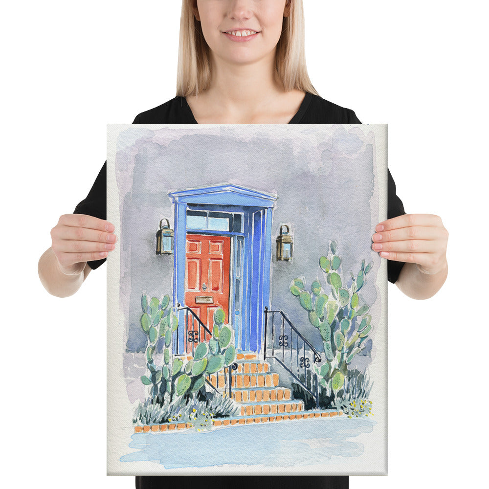 Red Door - Tucson's Presidio by Rob Waters | Wrapped Canvas