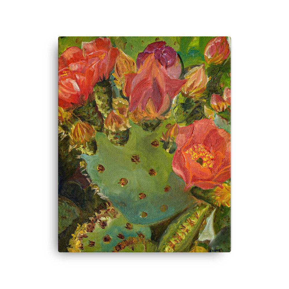 The Blooming Opuntia by Andrea Rodriguez | Wrapped Canvas