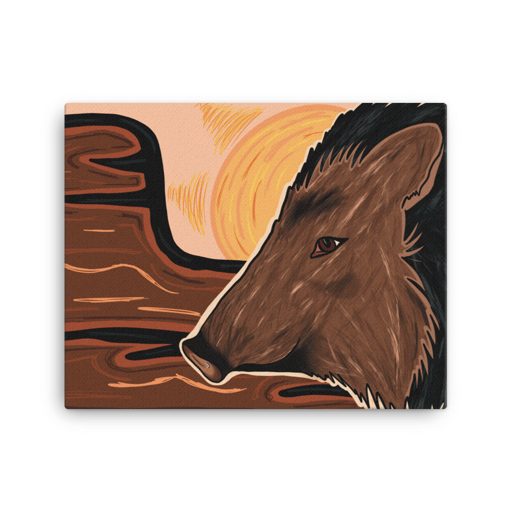 Javelina by Darby Hunter - Wrapped Canvas