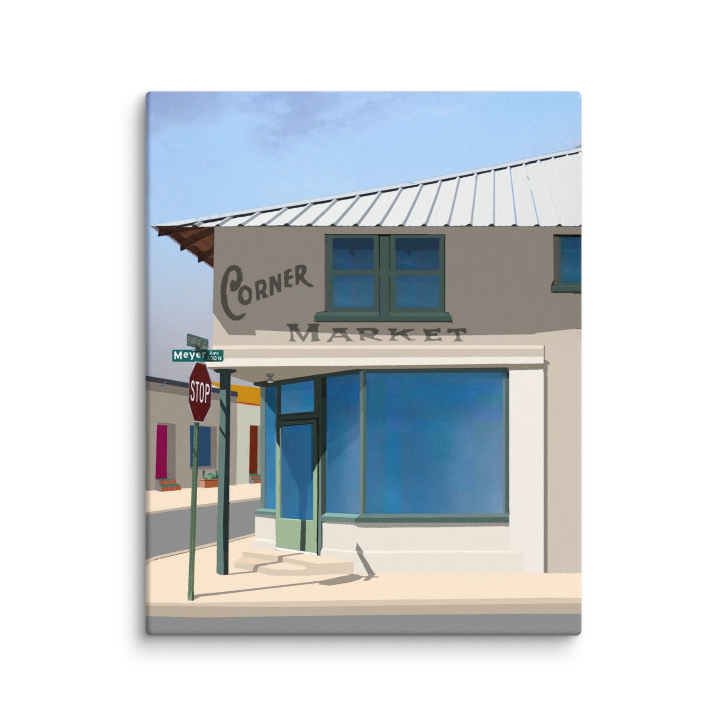 Corner Market by Mike Berren | Wrapped Canvas