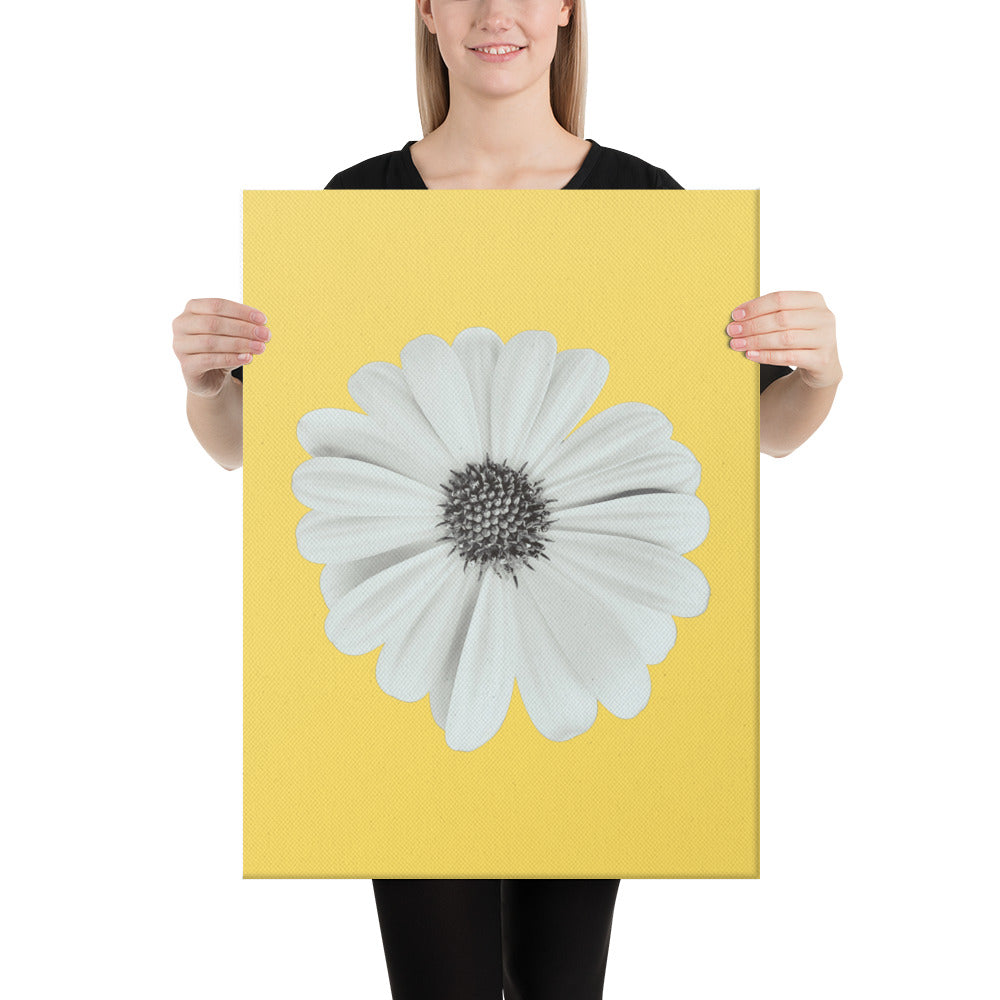 Loves Me Loves Me Not by Enrique Aldana - Yellow | Wrapped Canvas