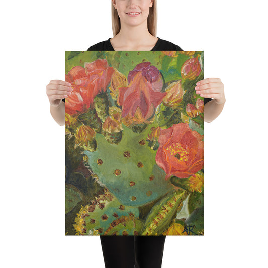 The Blooming Opuntia by Andrea Rodriguez | Wrapped Canvas