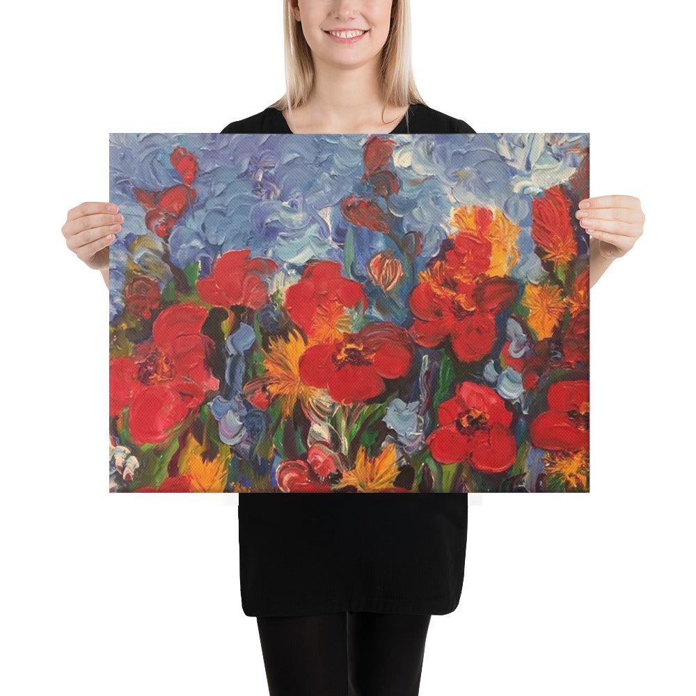 Field Of Poppies by Andrea Rodriguez | Wrapped Canvas