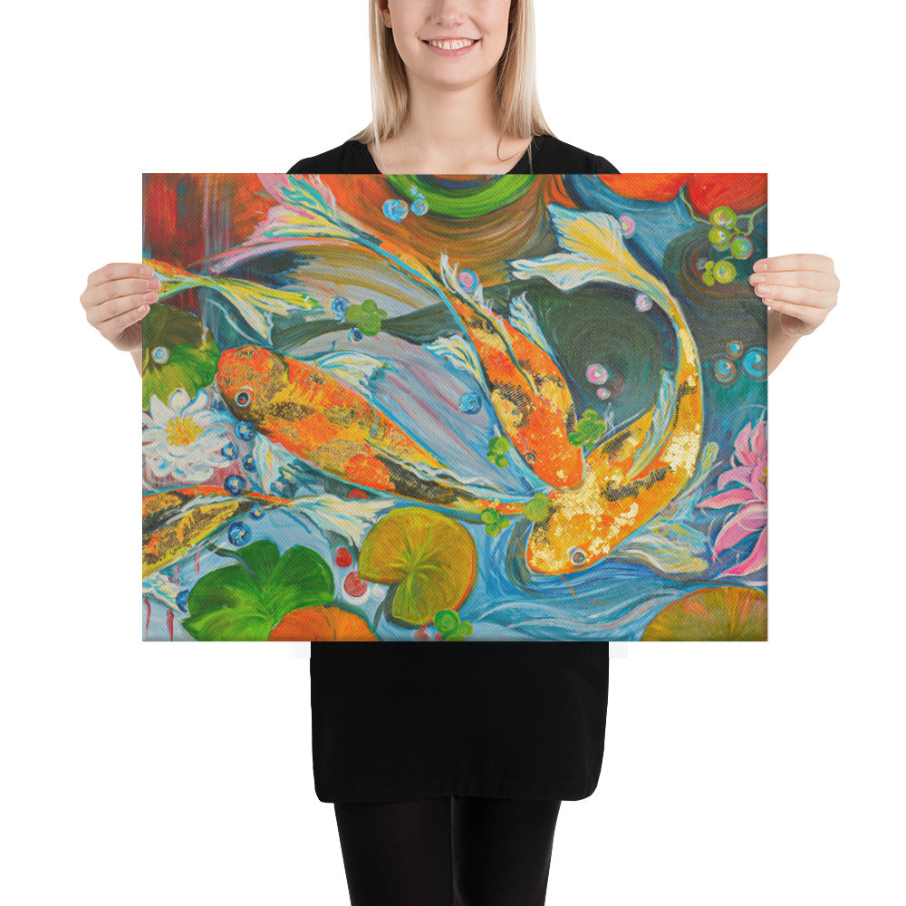 The Koi Pond by Andrea Rodriguez | Wrapped Canvas