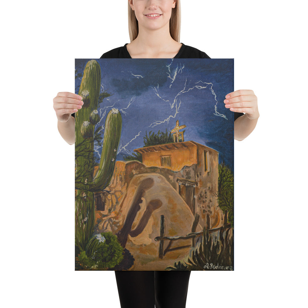 Degrazia Chapel Night Sky by Andrea Rodriguez | wrapped Canvas