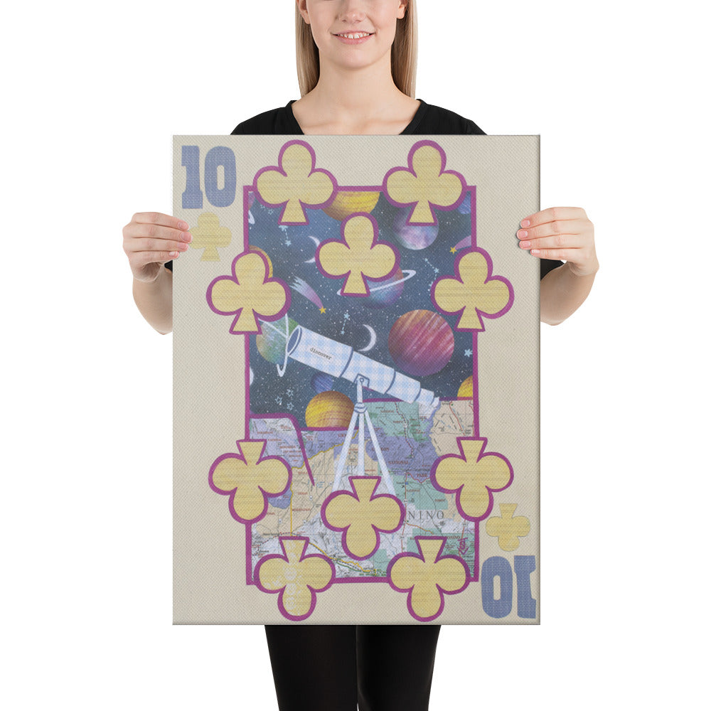 Ten of Clubs by Suzanne Villella | Wrapped Canvas