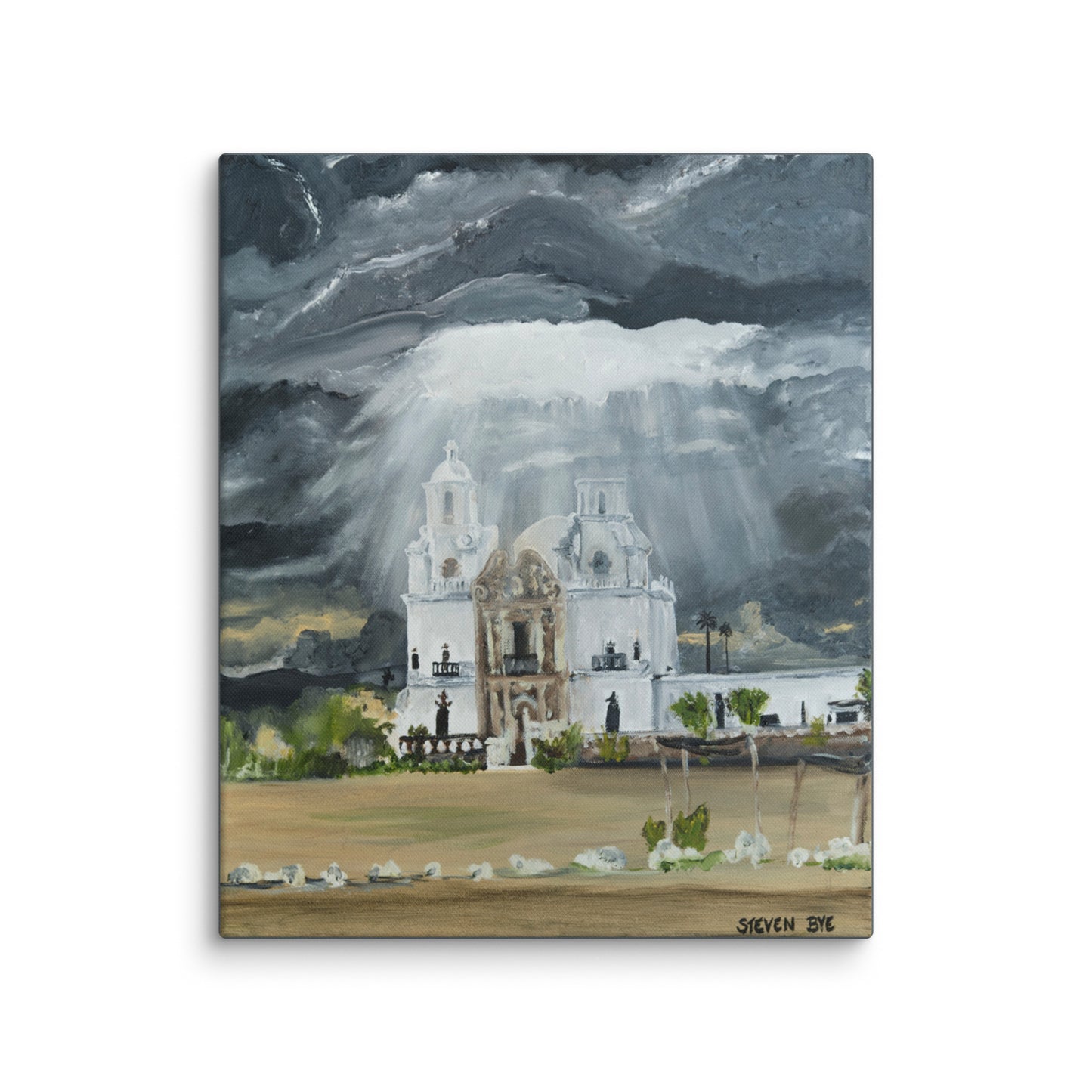 Heaven Opens Over San Xavier by Steven Bye | Wrapped Canvas