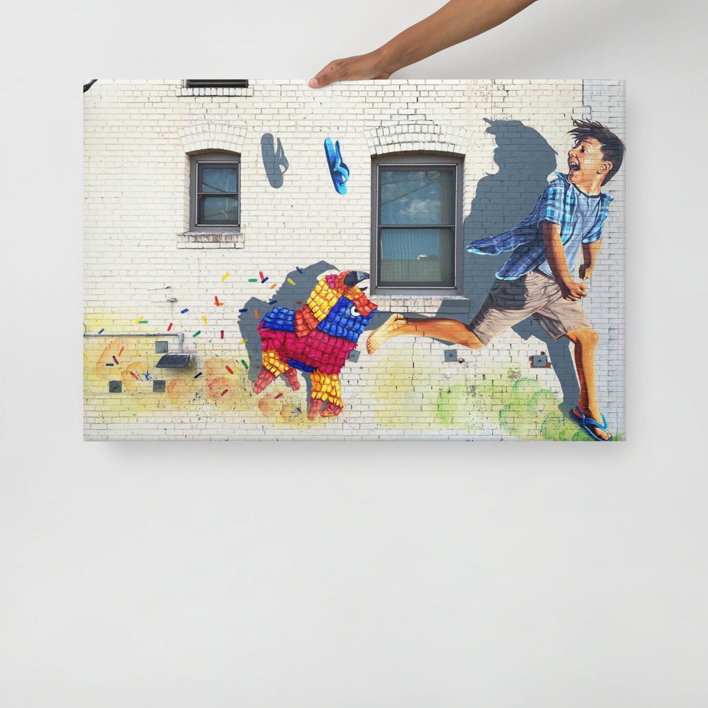 Running of the Pinatas by Ignacio Garcia | Wrapped Canvas