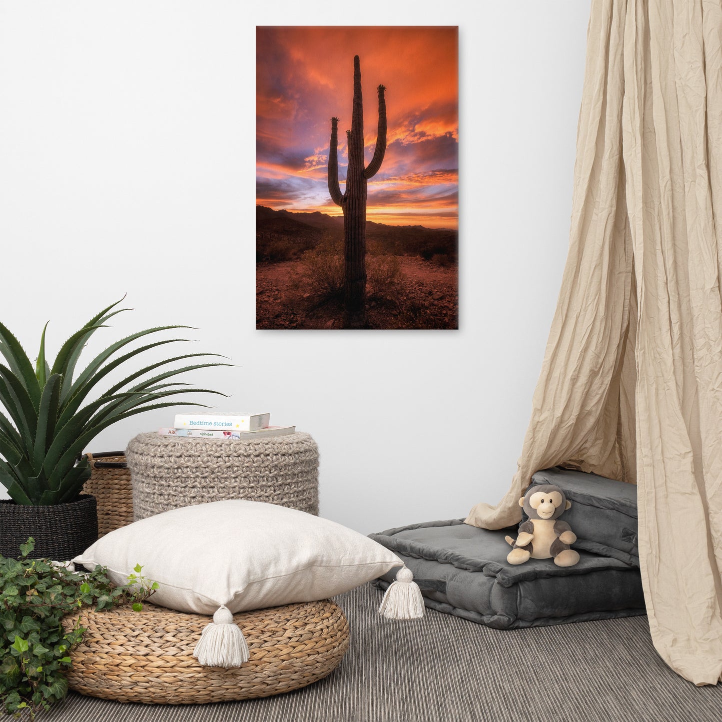 Saguaro Sunset by Sean Parker Photography | Wrapped Canvas