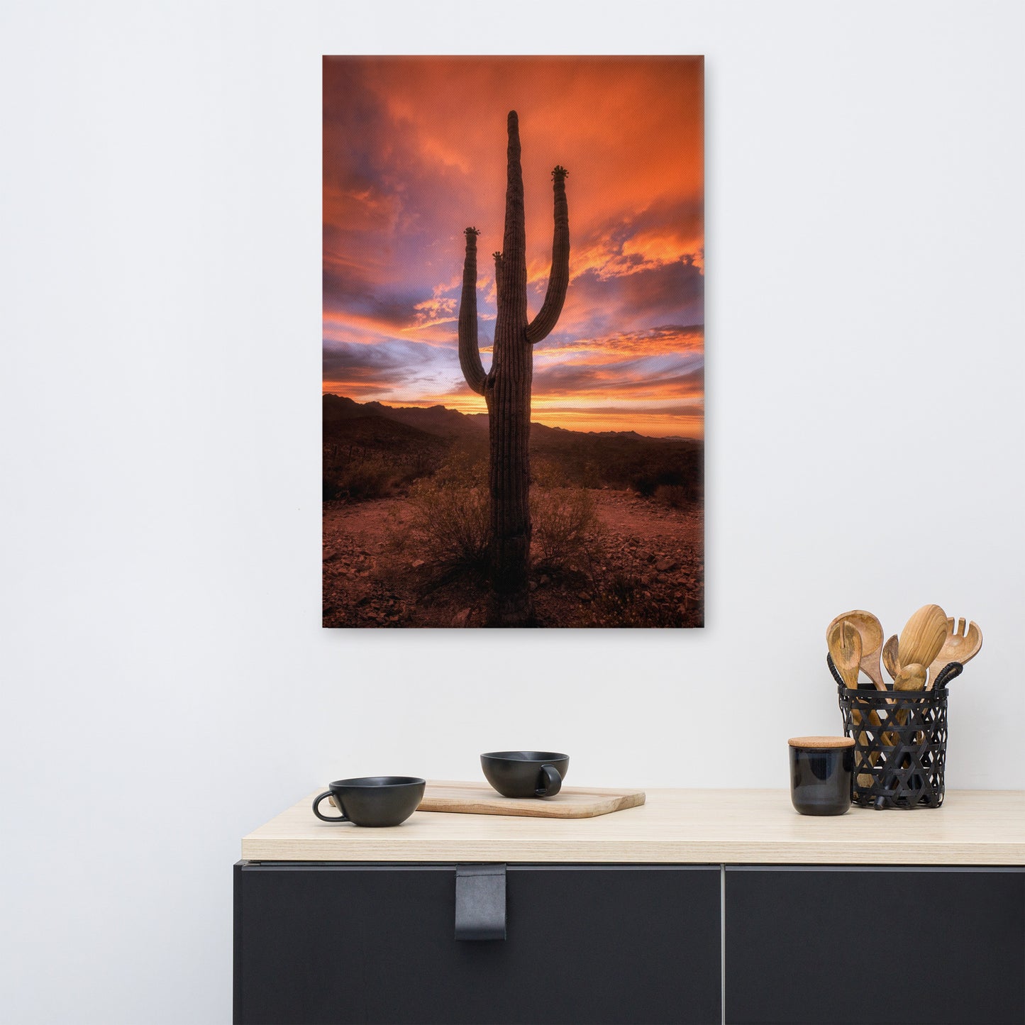 Saguaro Sunset by Sean Parker Photography | Wrapped Canvas