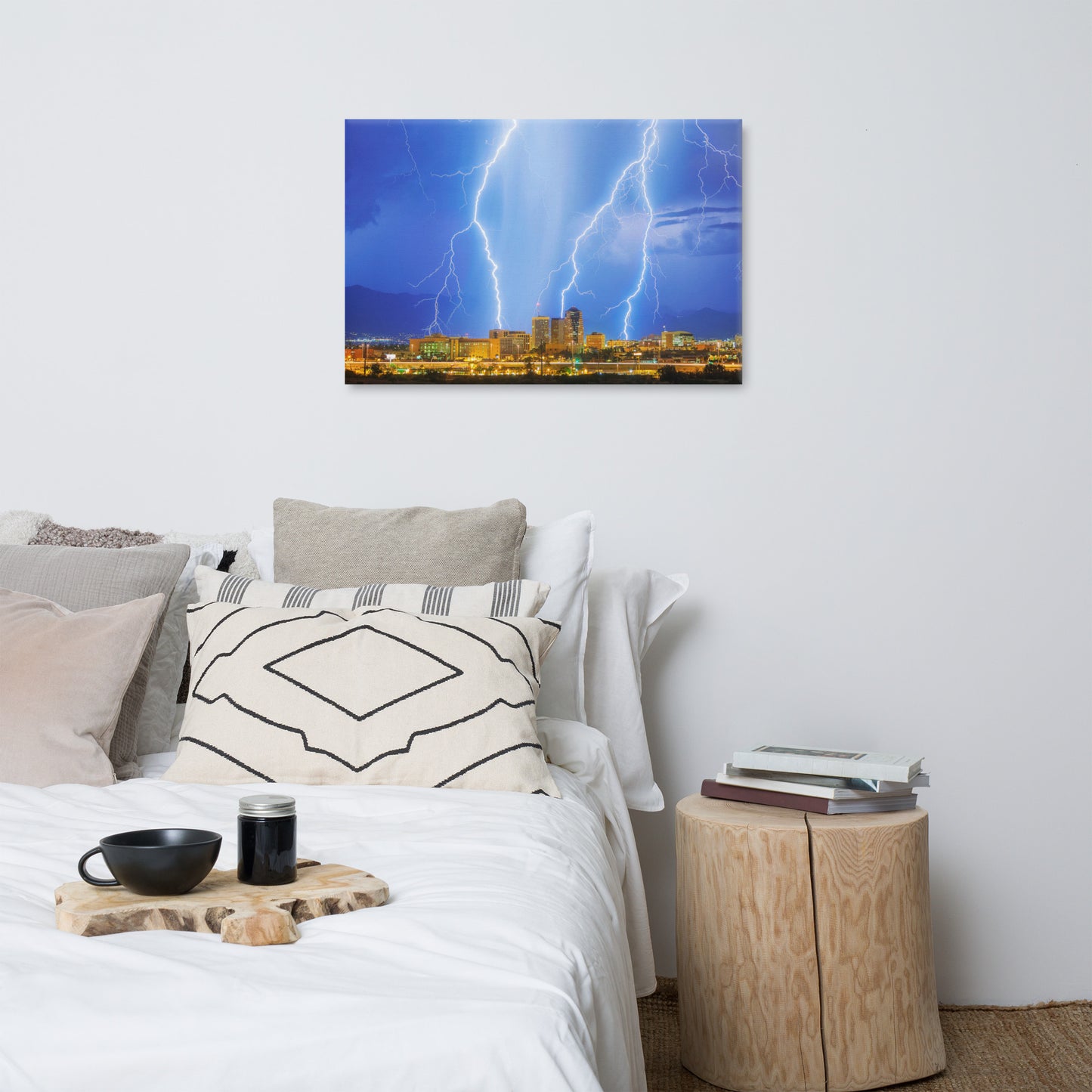 Downtown Tucson Lightning Monsoon by Sean Parker Photography | Wrapped Canvas