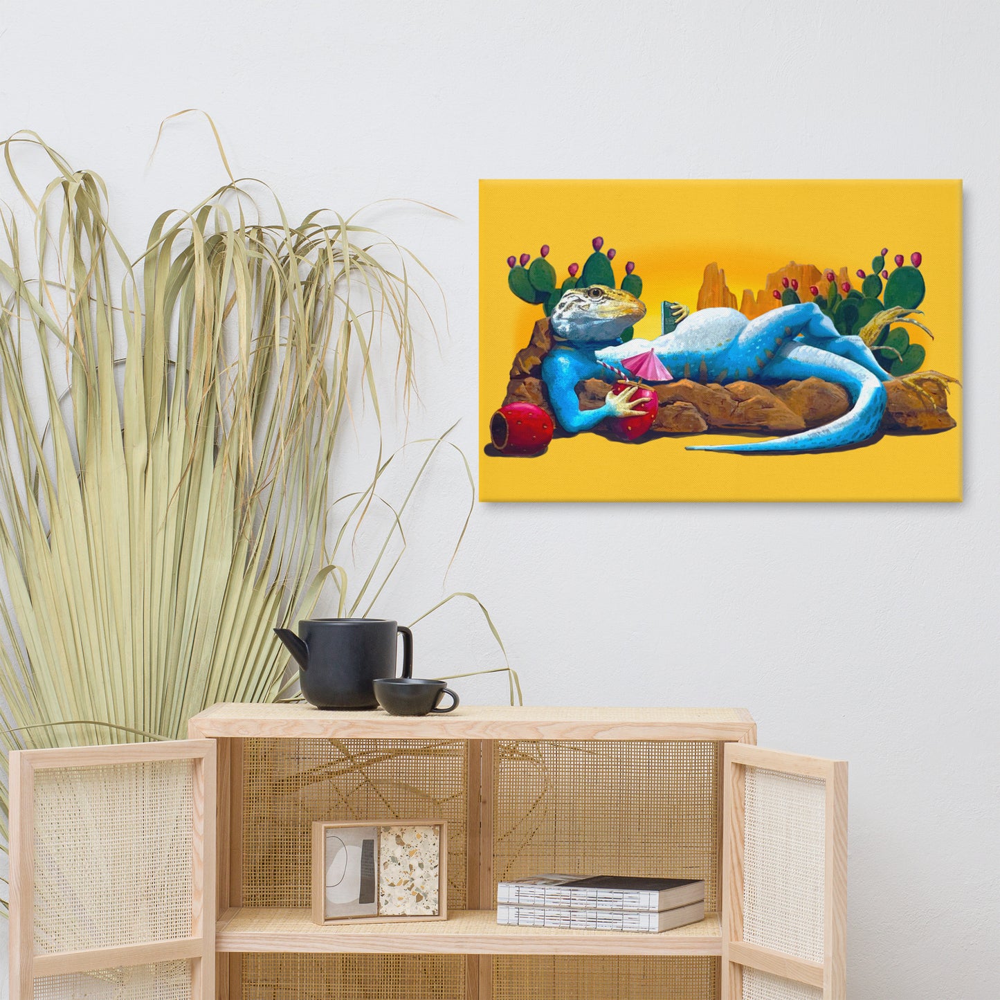 Loungin' Lizard Mural by Joe Pagac | Wrapped Canvas