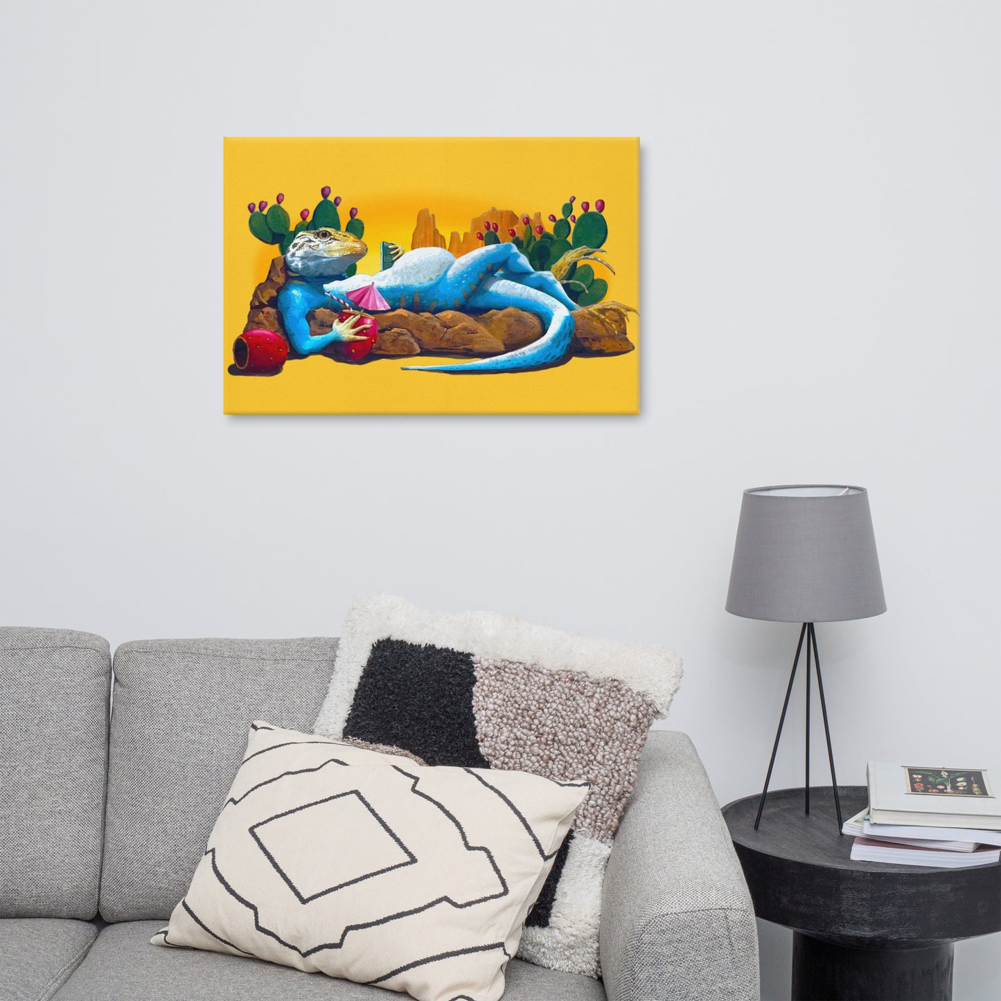 Loungin' Lizard Mural by Joe Pagac | Wrapped Canvas