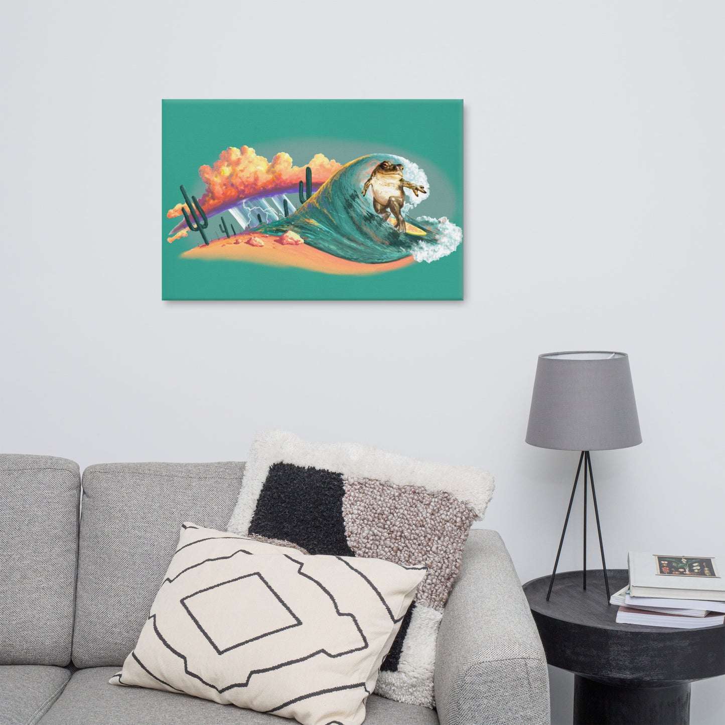 Surfer Dude Mural by Joe Pagac | Wrapped Canvas