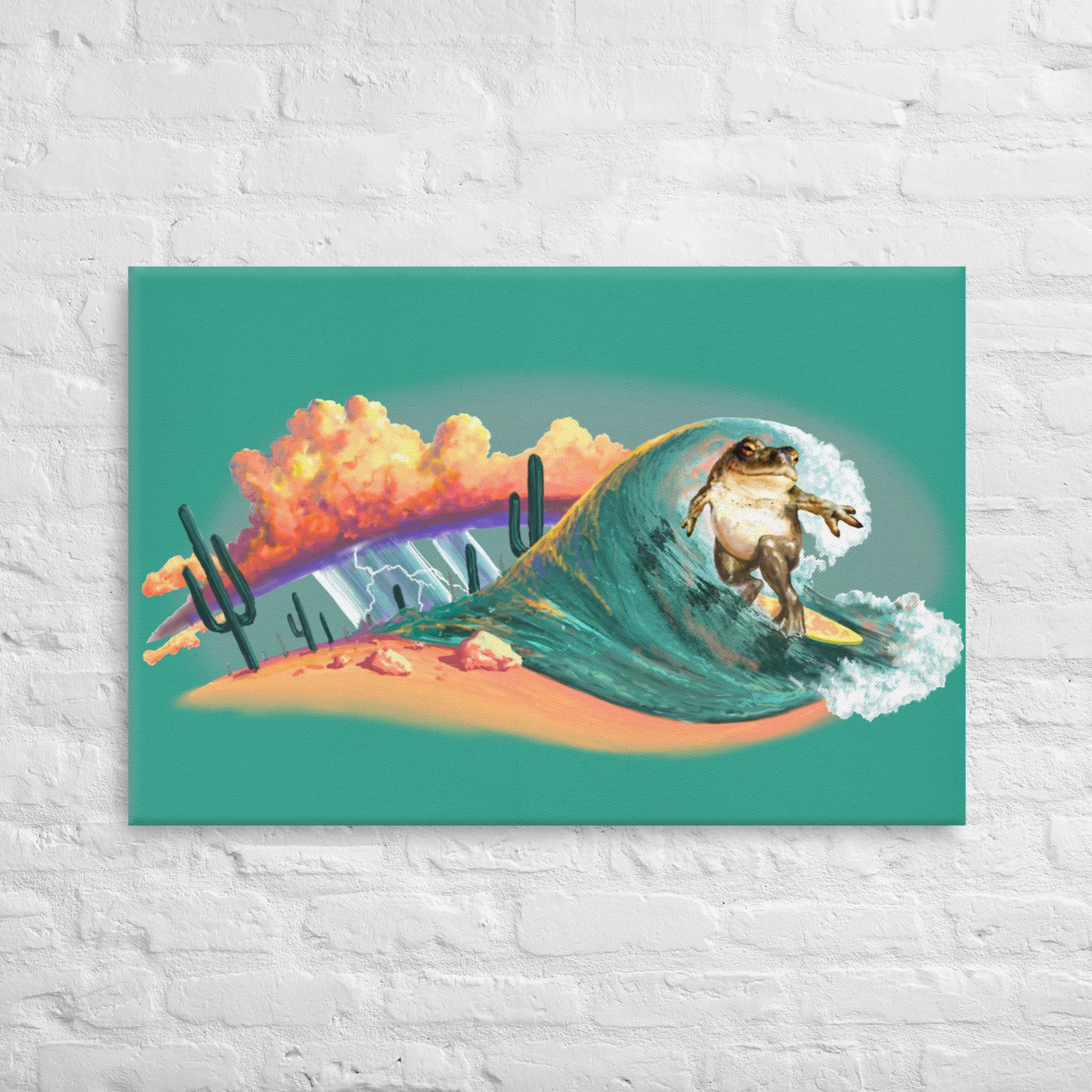 Surfer Dude Mural by Joe Pagac | Wrapped Canvas