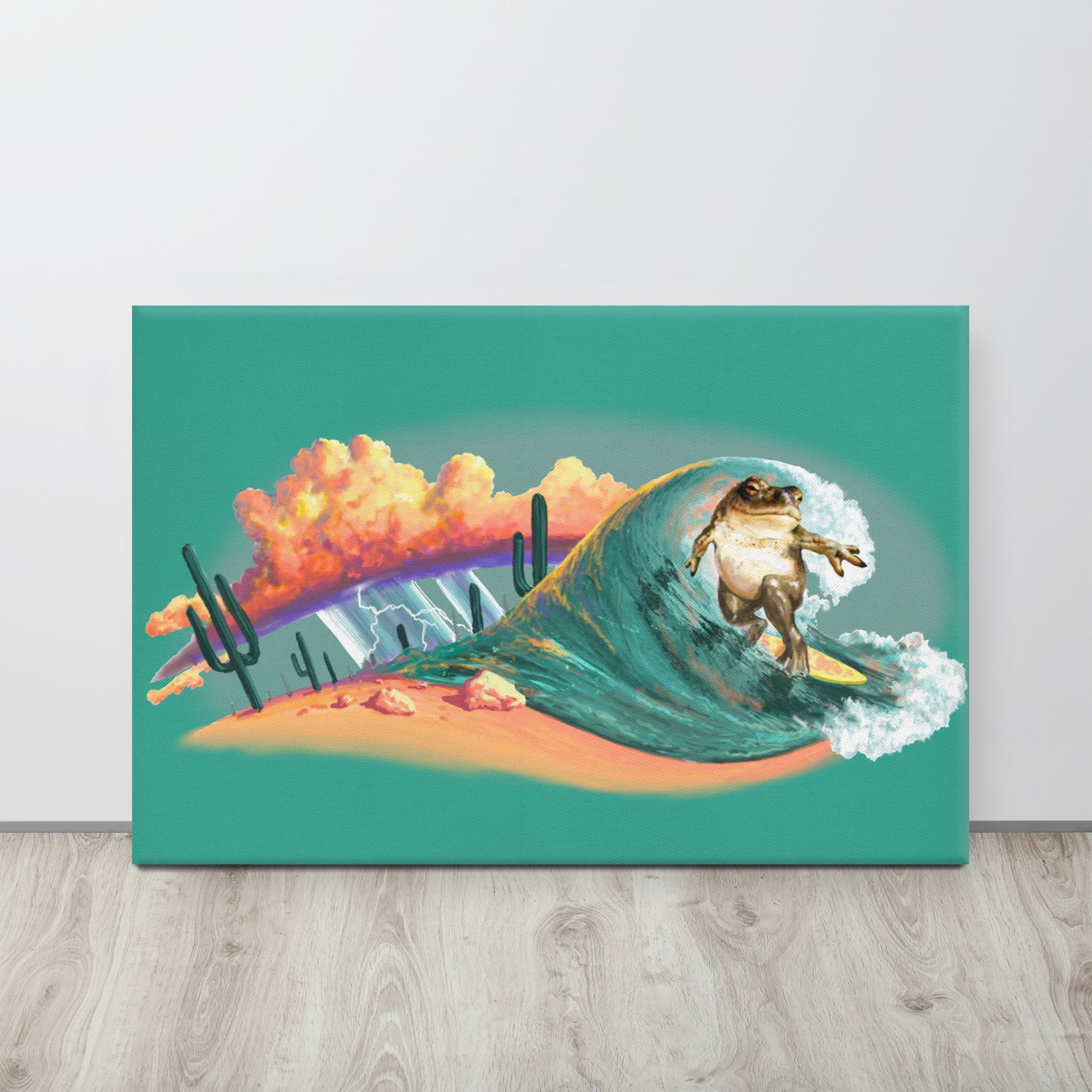 Surfer Dude Mural by Joe Pagac | Wrapped Canvas