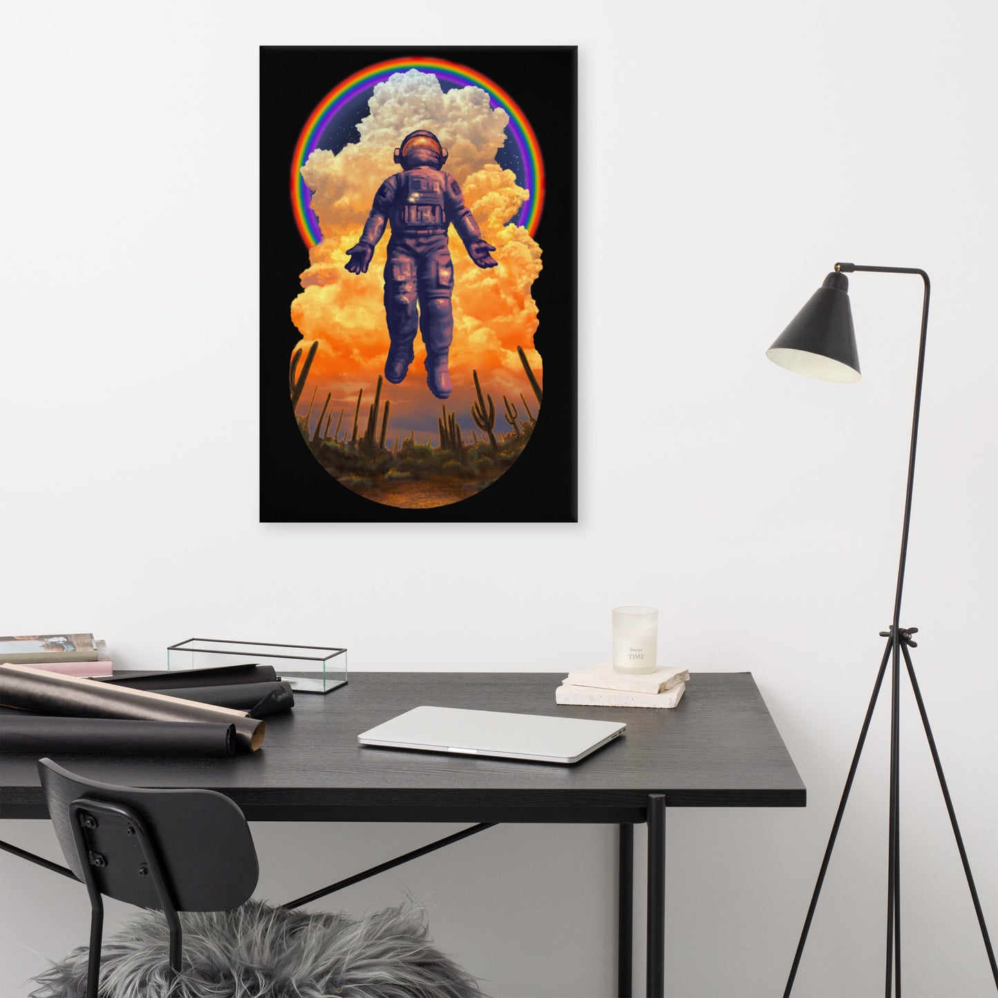 Spaceman Mural by Joe Pagac | Wrapped Canvas