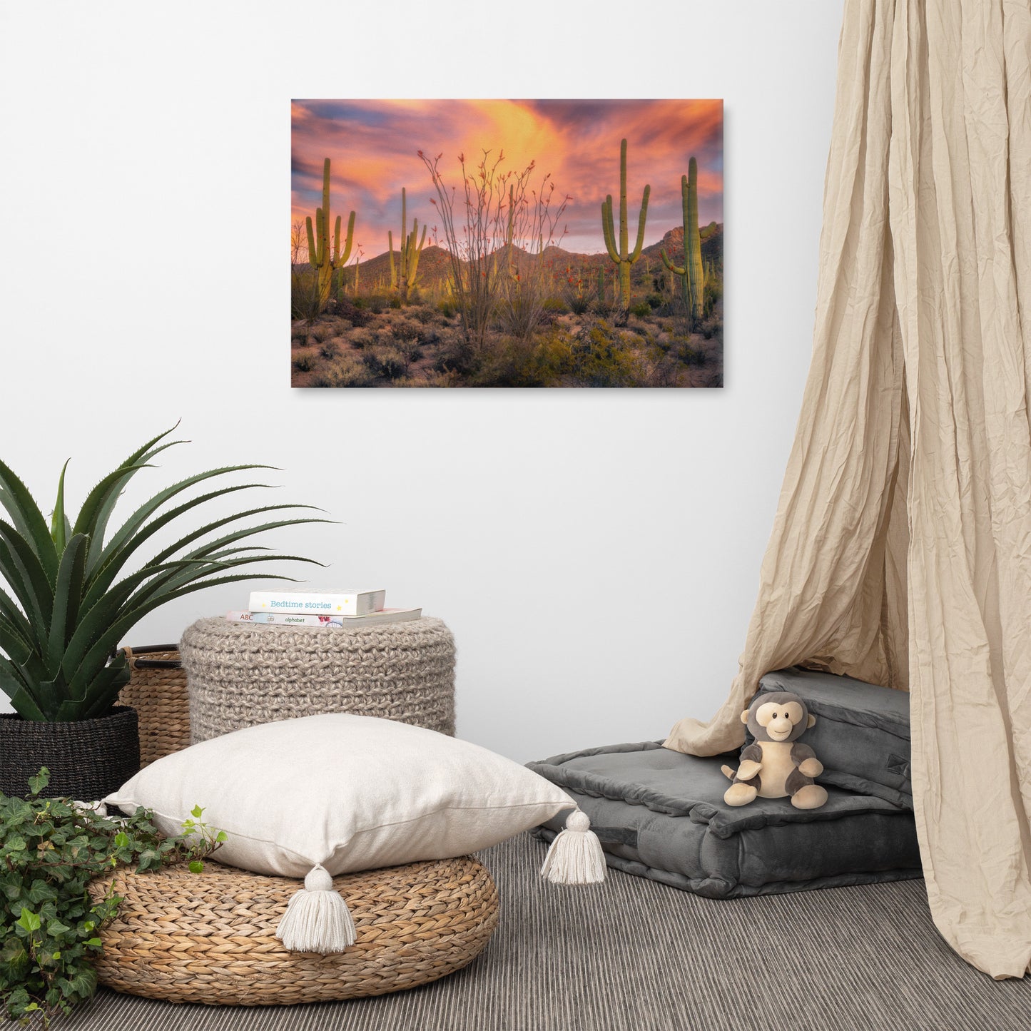 Tucson Mountain Park Sunset by Sean Parker Photography | Wrapped Canvas