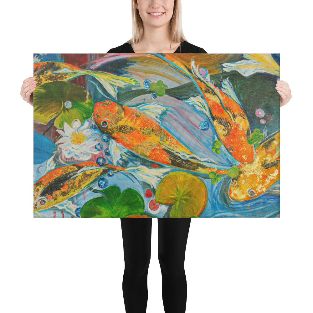 The Koi Pond by Andrea Rodriguez | Wrapped Canvas