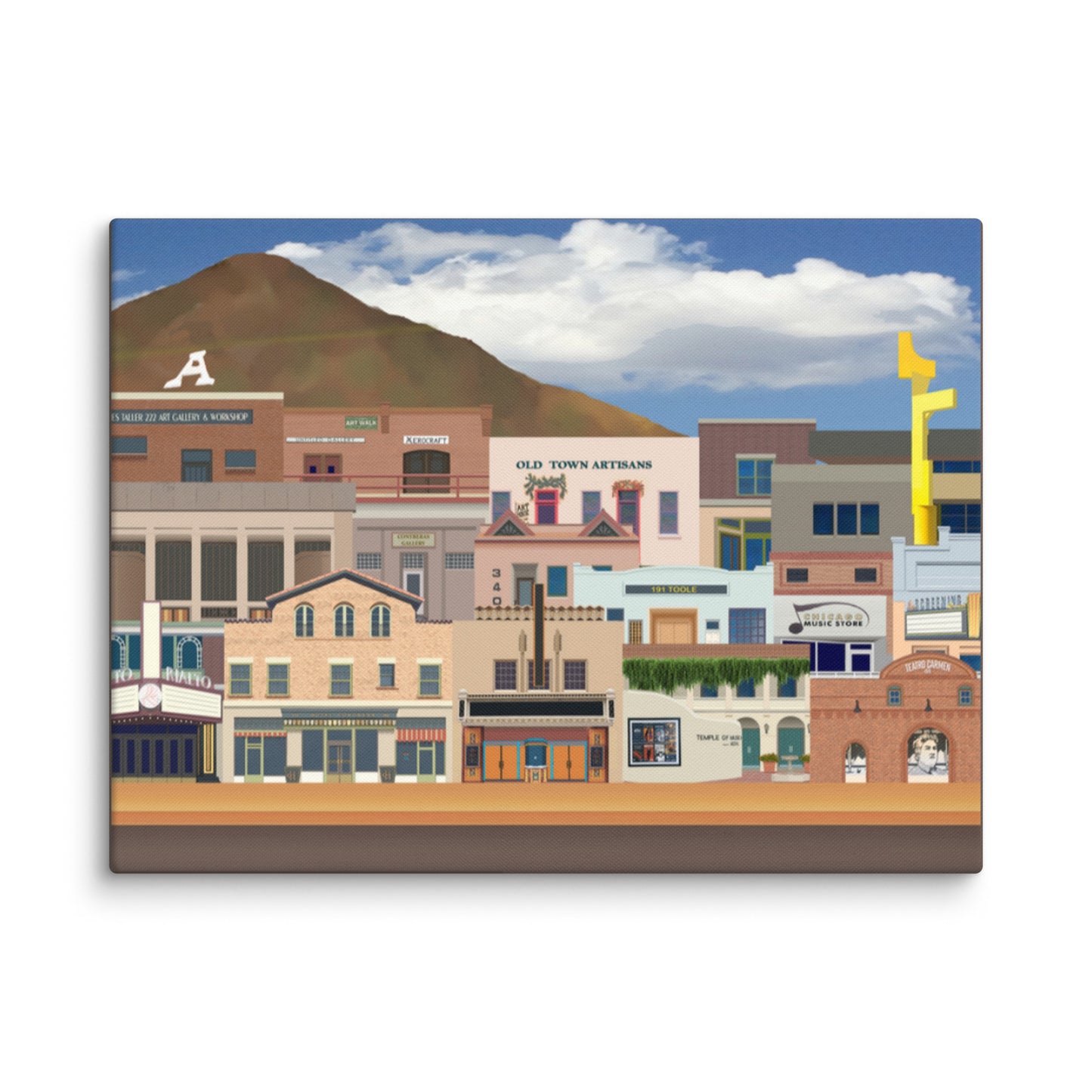 Dowtown A&E by Mike Berren | Wrapped Canvas