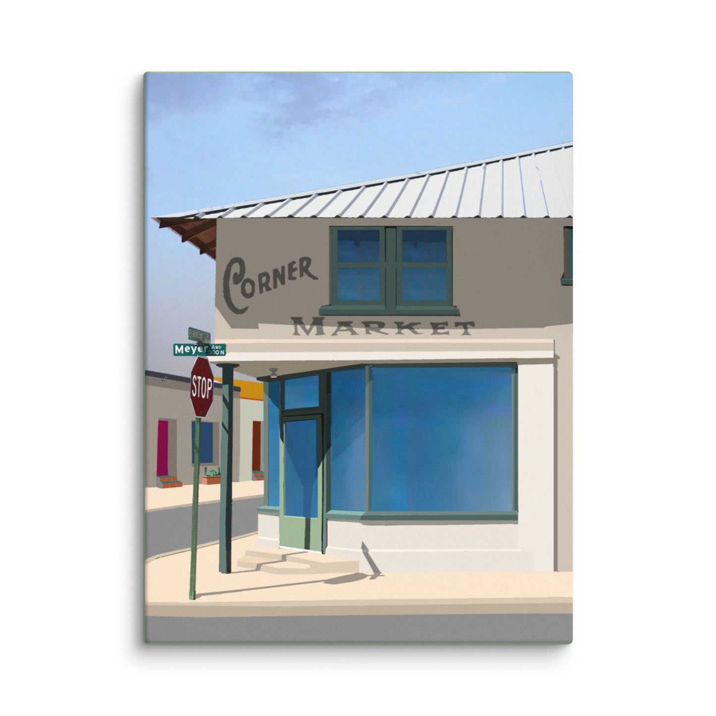 Corner Market by Mike Berren | Wrapped Canvas