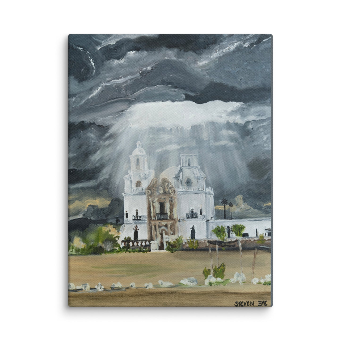 Heaven Opens Over San Xavier by Steven Bye | Wrapped Canvas