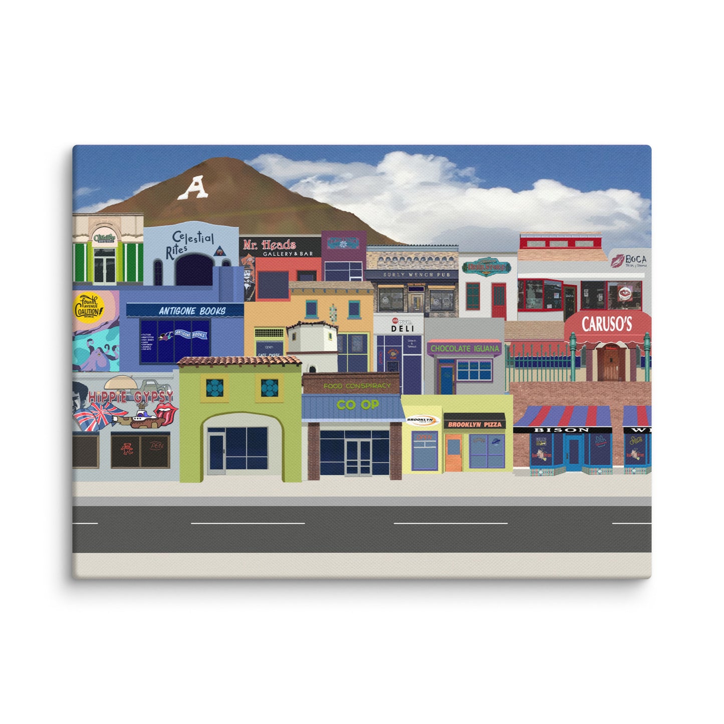 Historic 4th Ave by Mike Berren | Wrapped Canvas