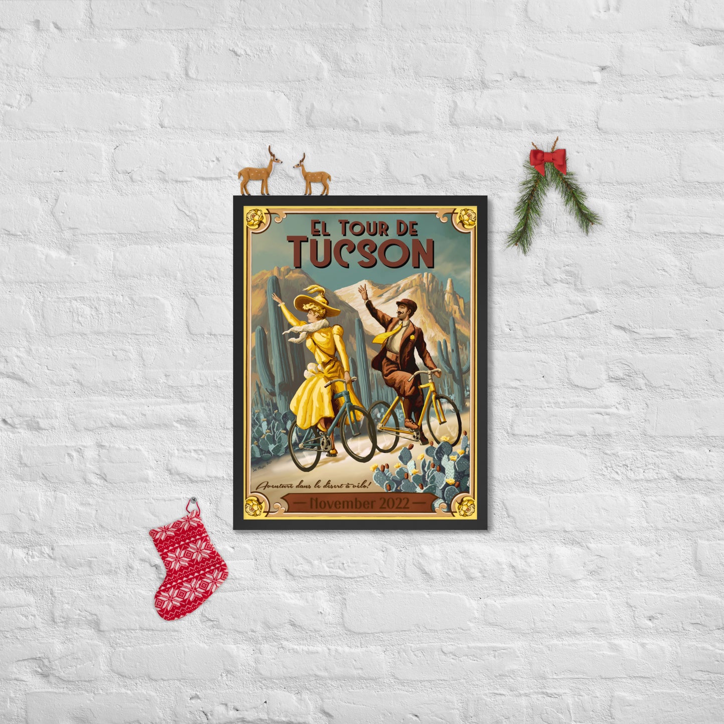 El Tour 2022 Mural by Joe Pagac | Framed poster