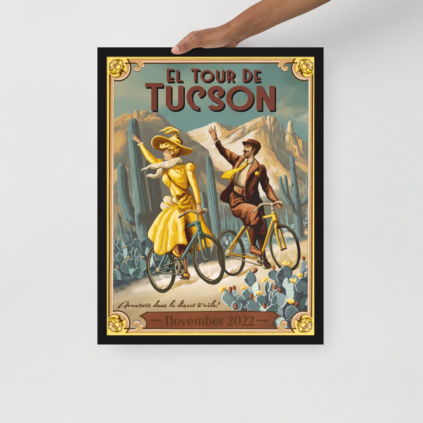 El Tour 2022 Mural by Joe Pagac | Framed poster