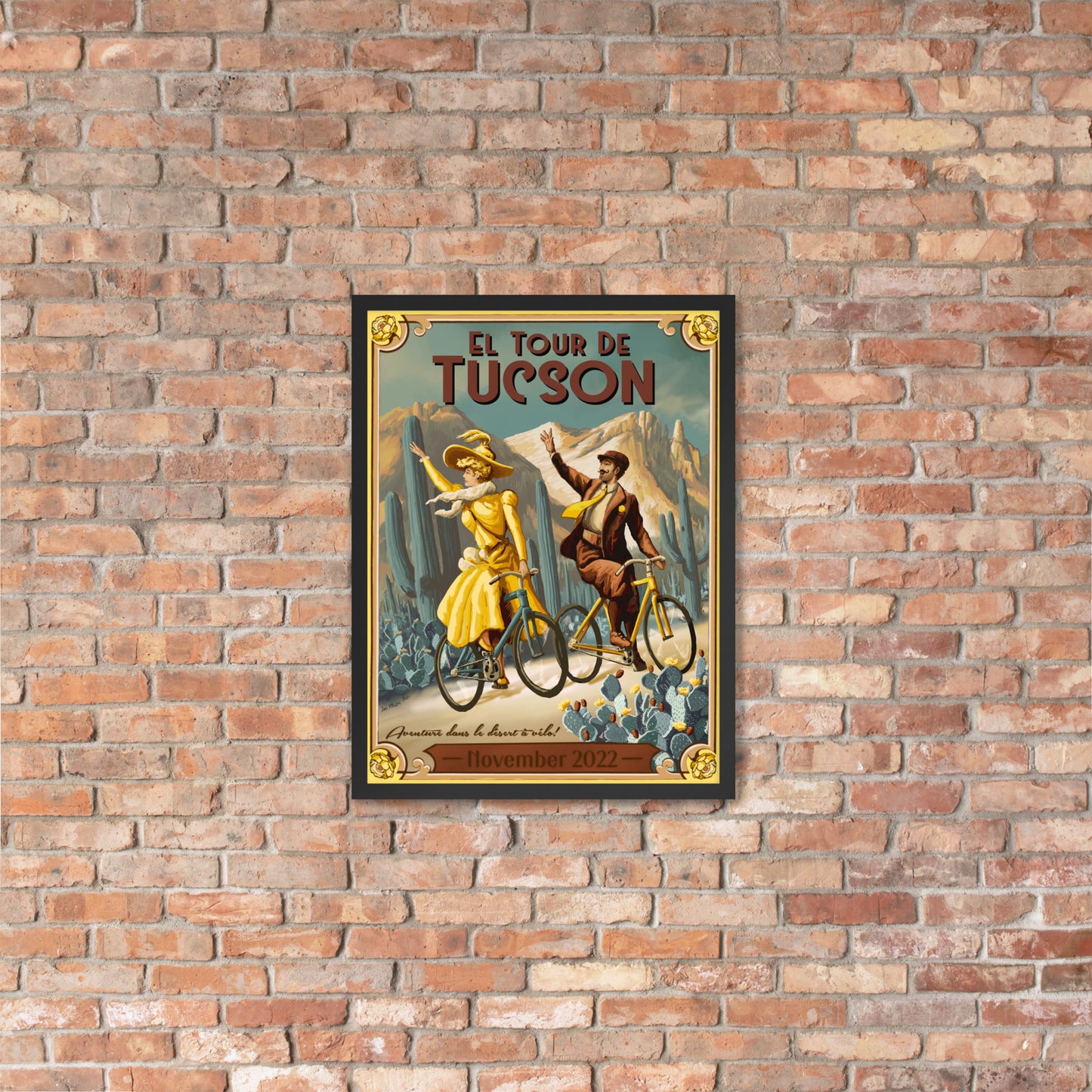 El Tour 2022 Mural by Joe Pagac | Framed poster