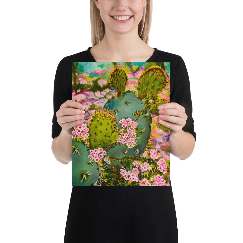 The Pink Floweret Rug | Poster Print