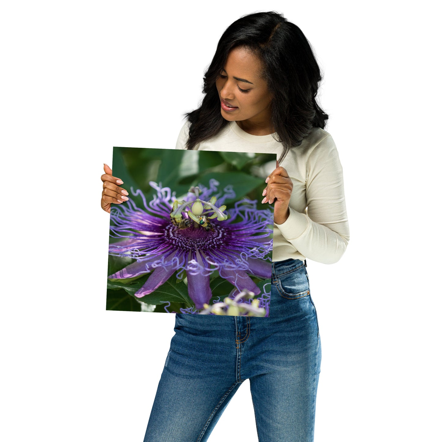 Purple Passion Flower by Leslie Leathers Photography |  Poster